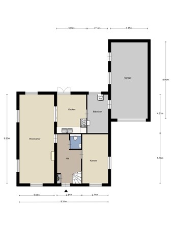 Floorplan - Grietmansweg 21, 9363 KS Marum